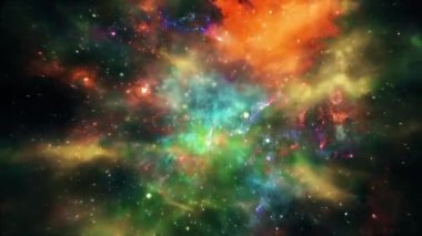 4k, yıldızların ve nebulaların arasında uçmanın kusursuz döngüsü.