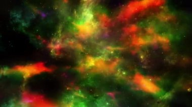 4k, yıldızların ve nebulaların arasında uçmanın kusursuz döngüsü.