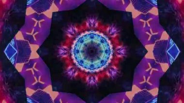 Mandala 3D Kaleydoskop Psikedelik Seyahat Geleneksel Bilinçli Meditasyon Tüneli Modeli Görüntü Rahatlatıcı Etnik Renkli Çakra Kundalini Yoga