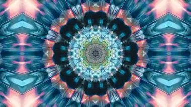 Mandala 3D Kaleydoskop Psikedelik Seyahat Geleneksel Bilinçli Meditasyon Tüneli Modeli Görüntü Rahatlatıcı Etnik Renkli Çakra Kundalini Yoga