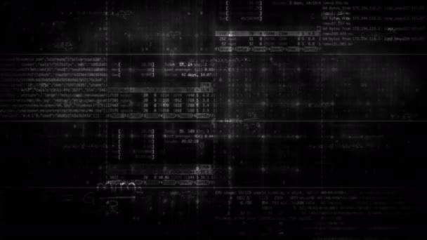 Abstract Dark Digital Grid Data Communication Technology Background Looping Footage — Vídeo de Stock