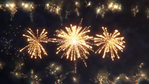 Colorful Sparkling Fireworks Festive Background Party Wedding Overlay — Stockvideo