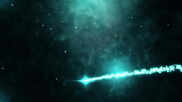 光る粒子の道はエレガントなハートの形をしていて — ストック動画