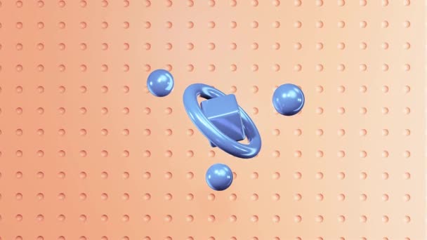 Abstraktes Rendering Hintergrund Mit Beweglichen Geometrischen Formen Moderne Animation Motion — Stockvideo