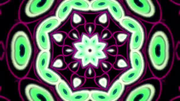 Mandala 3D Kaleidoskop bezešvé smyčky Psychedelic T — Stock video