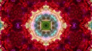 Mandala 3D Kaleydoskop Psikedelik Seyahat Geleneksel Bilinçli Meditasyon Tüneli Modeli Görüntü Rahatlatıcı Etnik Renkli Çakra Kundalini Yoga