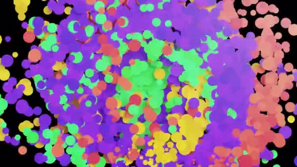 Bubbles transitions filling wiping screen — Stock Video