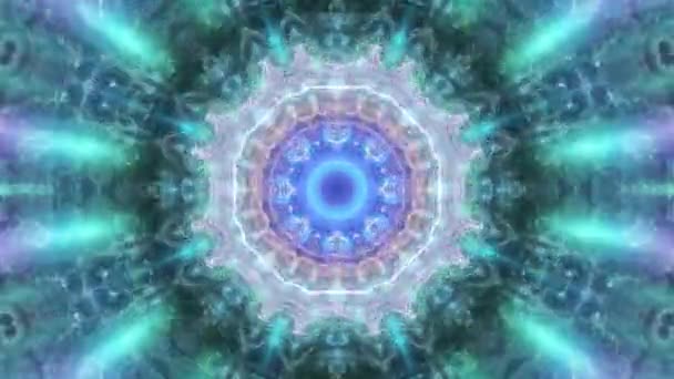 Mandala 3D Kaleidoszkóp zökkenőmentes hurkot Pszichedelikus — Stock videók