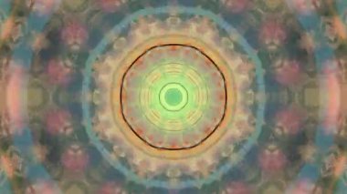 Mandala 3D Kaleydoskop Psikedelik Döngüsü