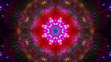 Mandala 3D Kaleydoskop Psikedelik Döngüsü