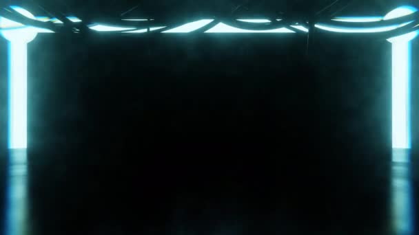 Абстрактные светящиеся формы на заднем плане с копировальным пространством — стоковое видео