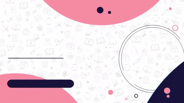 Abstract animated template to promote online education. — Stock Video