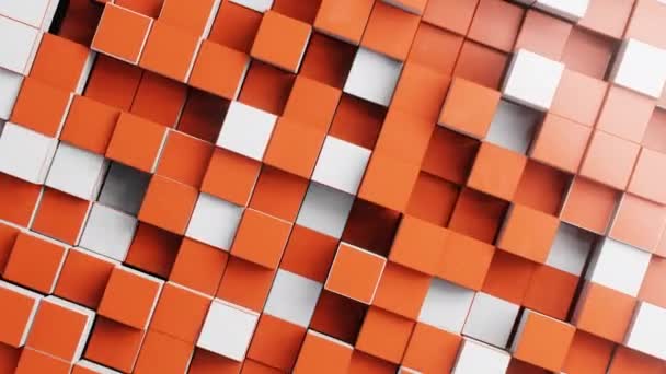 4k абстрактні петлі темних фонових хвиль кубиків на площині. Сітка кубиків . — стокове відео