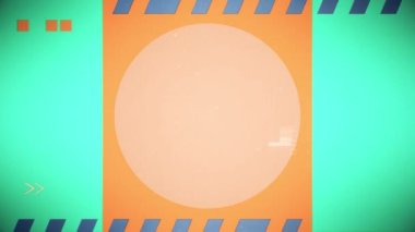 4k 2d soyut düz geometrik şekiller başlıklar, iş sunumu, reklamlar için slayt gösterisi şablonu