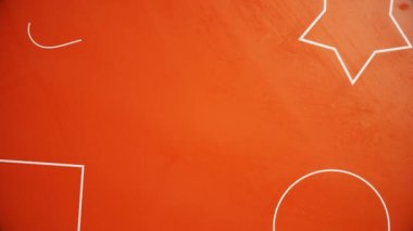 4k 2d soyut düz geometrik şekiller başlıklar, iş sunumu, reklamlar için slayt gösterisi şablonu