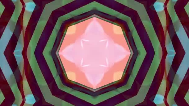 Психоделічна Сакральна Геометрія Нескінченний Калейдоскоп Візуальний Тунель Безшовна Петля Кислотна — стокове відео