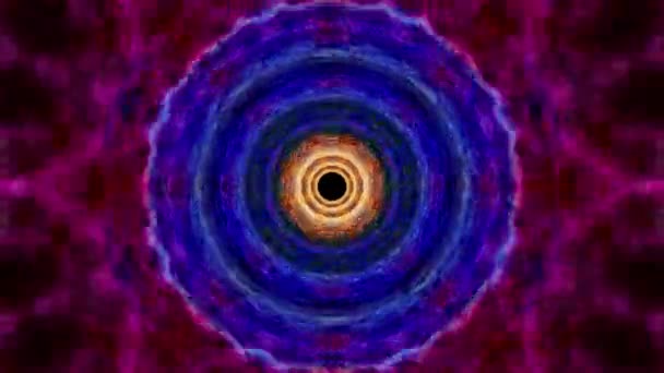 Psikedelik Kutsal Geometri Sonsuz Kaleydoskop Görsel Tünel Dikişsiz Döngü Meditasyon — Stok video