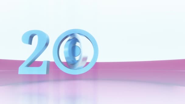 Анімація Появи Нових Років Датована 2023 Роком Ціллю Дротиками — стокове відео