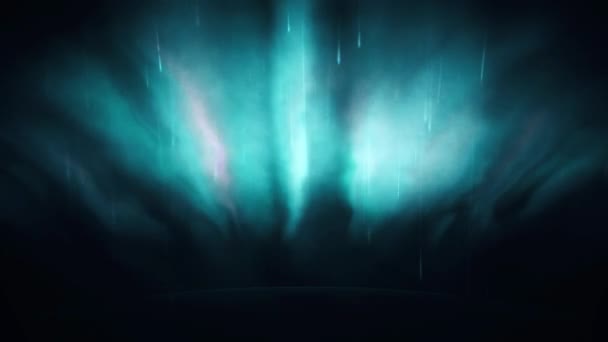 Abstract Colorful Aurora Energetic Northern Lights Cosmos Motion Background Seamles — Vídeos de Stock