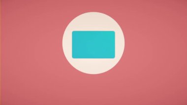 3d animation of a stylized laptop spinning around and showing a flat circle shape