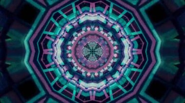 Mandala 3D Kaleydoskop Psikedelik Seyahat Geleneksel Bilinçli Meditasyon Tüneli Modeli Görüntü Rahatlatıcı Etnik Renkli Çakra Kundalini Yoga