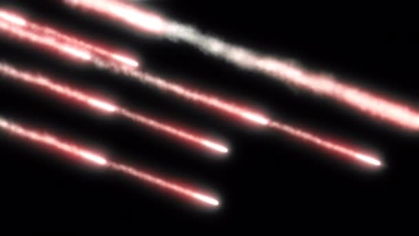 Meteor Douche Animatie Geïsoleerd Achtergrond Met Alfa Kanaal — Stockvideo