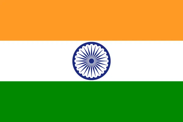Indien Viftar Och Närbild Flagga Illustration Perfekt För Bakgrund Illustration — Stockfoto
