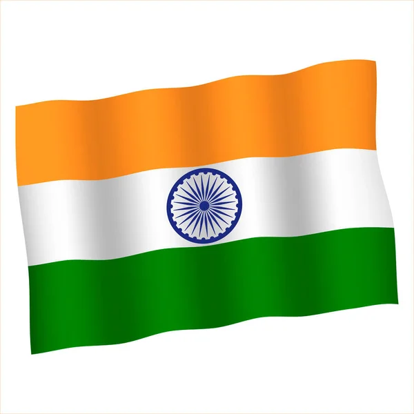 Hindistan Sallaması Bayrak Illüstrasyonu Özgeçmiş Için Mükemmel Renkli Hint Bayrağı — Stok fotoğraf