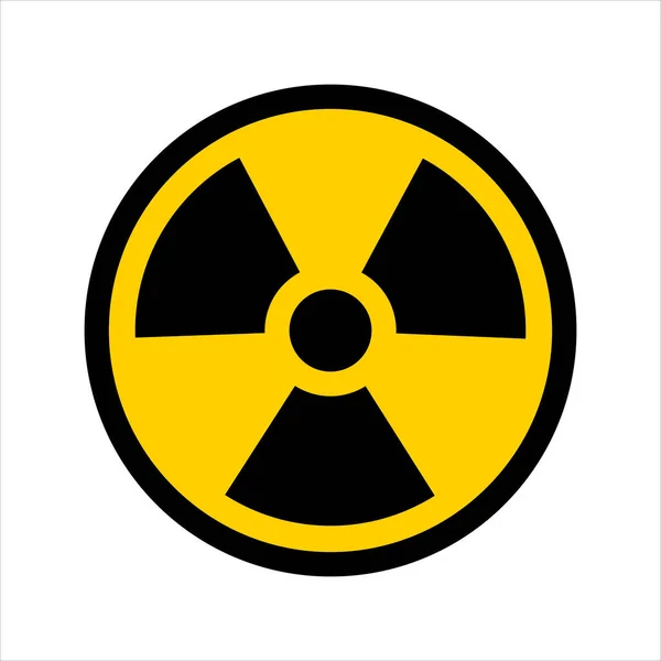Strålningsskylt Varningssymbol Radioaktiv Platt Ikon Joniserande Strålrisksymbol Raster Platt Illustration — Stockfoto