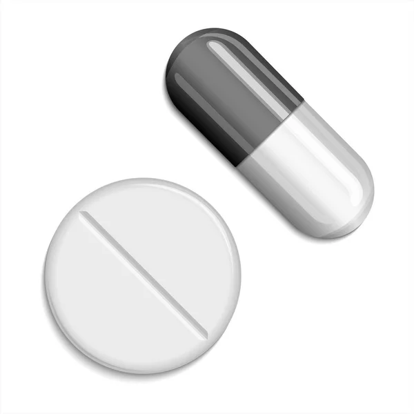 Pill Capsule Icon Vector Illustration Medicine Drug Capsule Pill Modern — Stock vektor