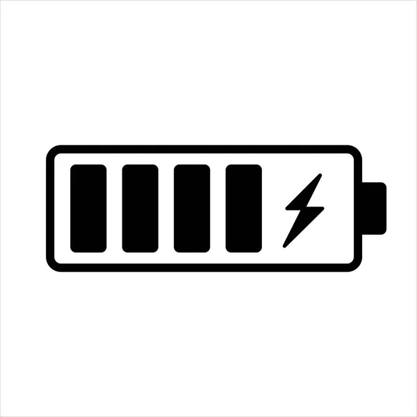 Логотип Зарядного Устройства Аккумулятора Изолирован Белом Символ Быстрой Зарядки Аккумулятора — стоковый вектор