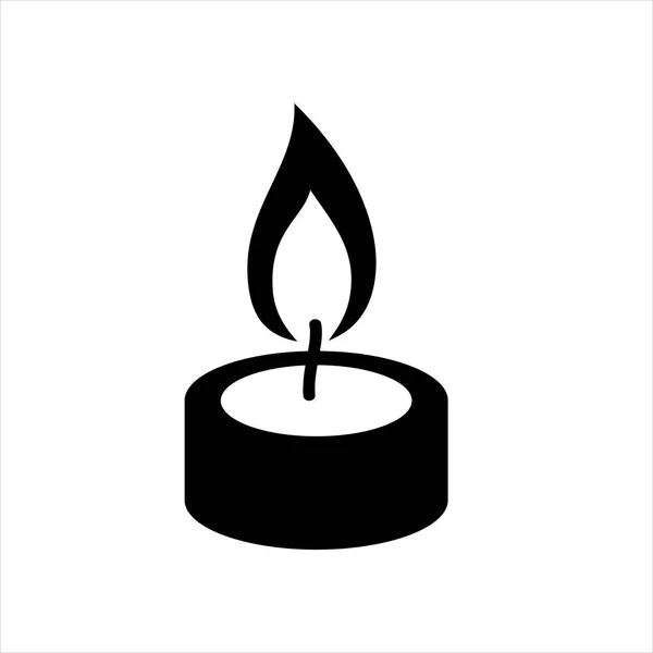 Simple short candle icon. Concept of burning  candlestick. Sign attributes of Christianity, radiance. Vector illustration isolated on white background. Flat style trend modern logo design