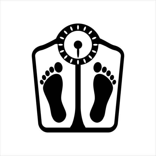 Gewichtswaage Symbol Badezimmer Wiegemaschine Logo Isoliert Auf Weißem Hintergrund Flaches — Stockfoto