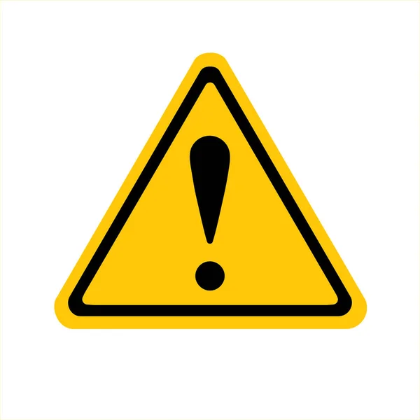 Señal Advertencia Peligro Con Signo Exclamación Tablero Triángulo Amarillo Atención — Archivo Imágenes Vectoriales