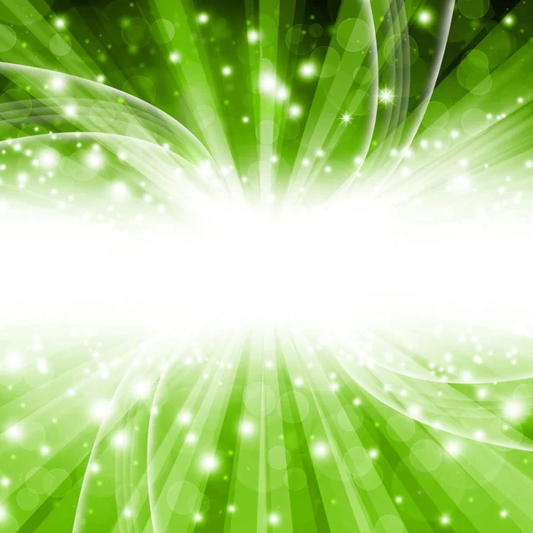 Зеленый фон боке со звездами — стоковое фото