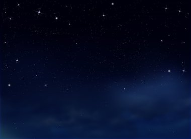 Nightly sky with stars clipart