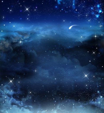 Beautiful background, nightly sky clipart