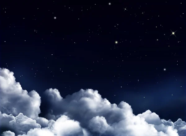 Cielo notturno con stelle — Foto Stock