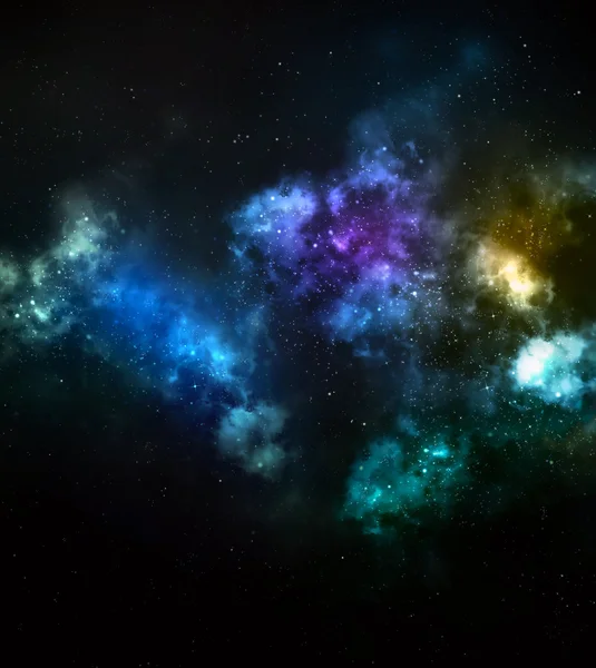 Mgławica chmura w głębokiej przestrzeni kosmicznej — Zdjęcie stockowe