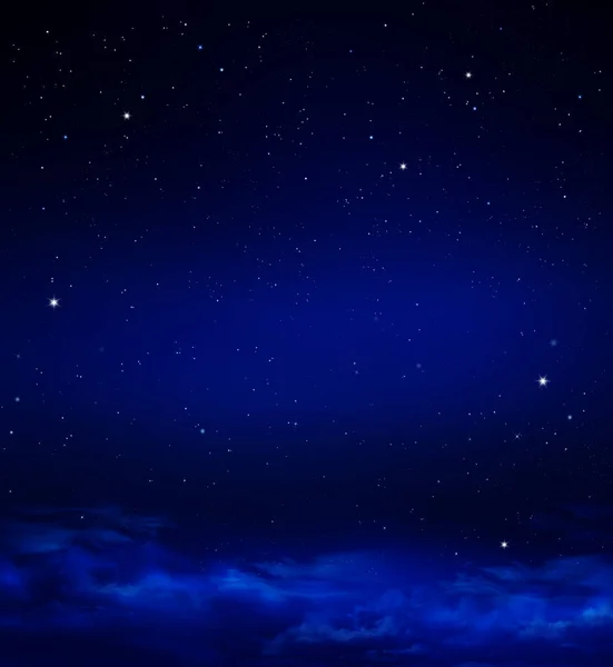 Fondo Del Cielo Nocturno Con Estrellas —  Fotos de Stock