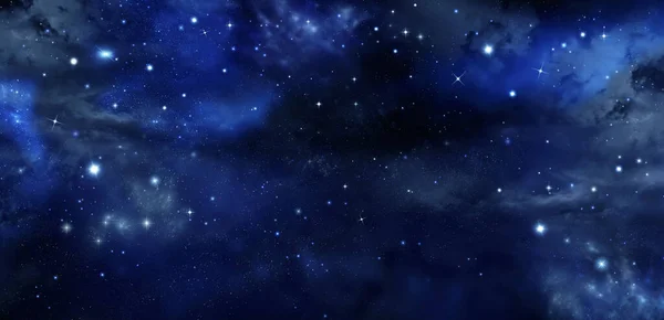 Gece Gökyüzünde Bulutsu Yıldızlar Soyut Arkaplan — Stok fotoğraf