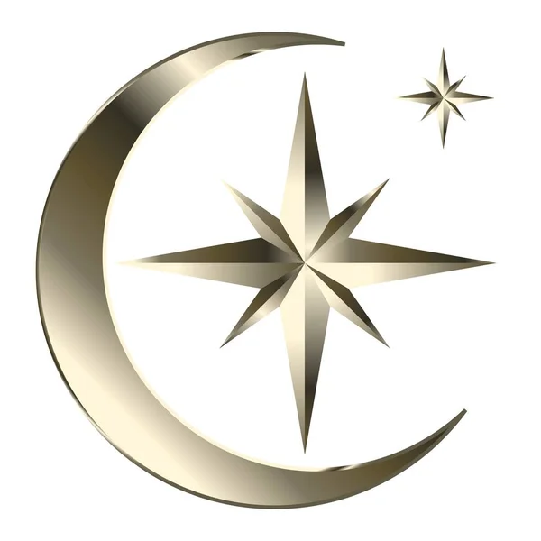 Élément Design Vectoriel Lune Des Étoiles Dégradé Illustration Vectorielle — Image vectorielle