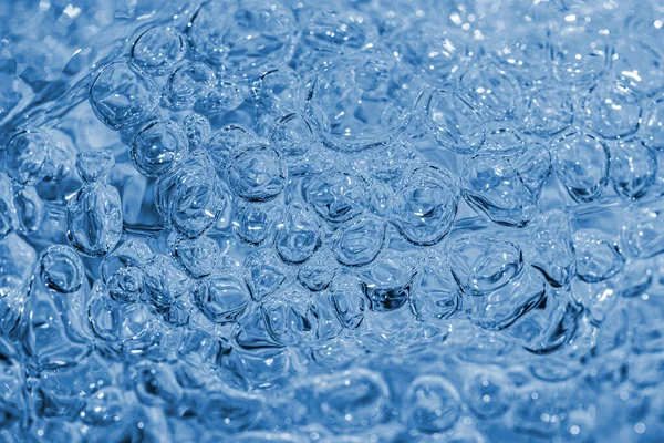 Blue Colored Water Bubbles Background — 图库照片