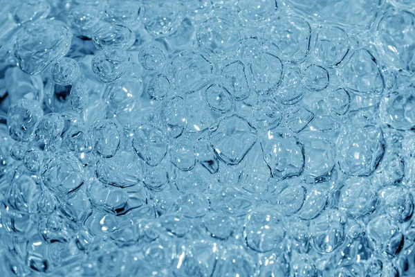 Ljusblå Klart Vatten Bubblor Bakgrund — Stockfoto