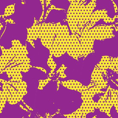 Moda tekstil ve grafikleri için noktalı dokuları olan çiçeksiz desen.