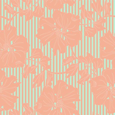 Moda tekstil ve grafikleri için çizgili dokuları olan çiçeksiz desen