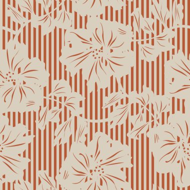 Moda tekstil ve grafikleri için çizgili dokuları olan çiçeksiz desen