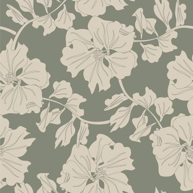 Moda tekstil, grafik, arka plan ve el sanatları için çiçek desensiz arkaplan