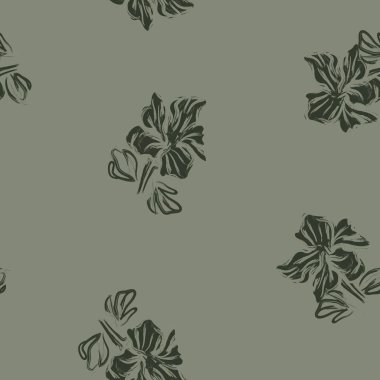 Çiçek fırçası darbeleri moda baskıları, grafikler, arka planlar ve el sanatları için pürüzsüz desen