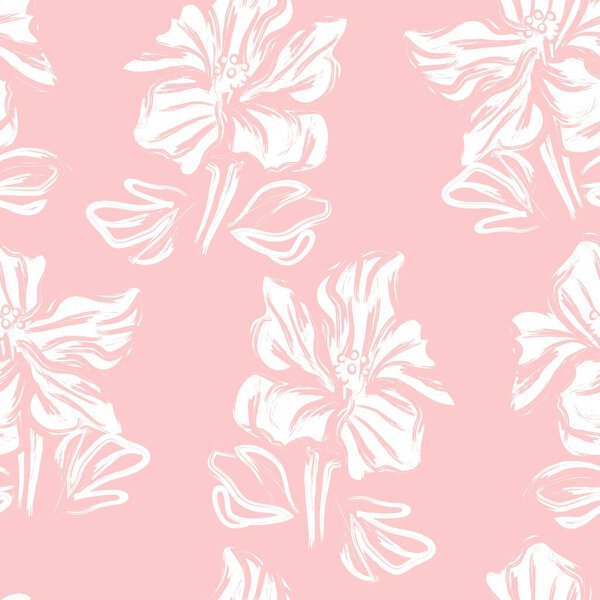 Цветочные мазки мазков бесшовные фон шаблона для модных принтов, графики, фона и ремесел